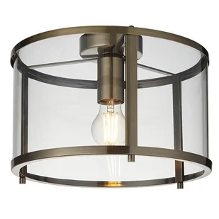Okrągła lampa sufitowa Hopton 103112 szklana mosiądz - Lampy sufitowe - miniaturka - grafika 1