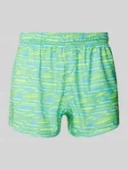 Kąpielówki męskie - Spodenki kąpielowe o kroju slim fit z nadrukiem z logo - miniaturka - grafika 1