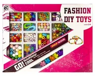 Prace ręczne dla dzieci - KOLOROWY ZESTAW KORALIKÓW DO TWORZENIA BIŻUTERII - miniaturka - grafika 1