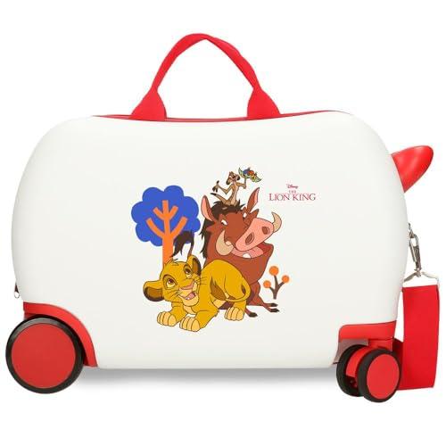 Joumma Disney Simba & Friends Walizka dziecięca biała 45 x 31 x 20 cm twarda ABS 24,6 l 1,8 kg 4 koła bagaż podręczny, biała, walizka dziecięca