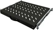 Akcesoria do szaf serwerowych - Alantec Półka wysuwana 19" 1U głęb. 570mm, kolor czarny, 4 punkty mocowania - miniaturka - grafika 1