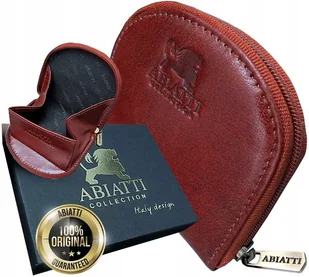 MAŁY EKSKLUZYWNY SKÓRZANY PORTFEL MĘSKI ABIATTI PODKÓWKA BILONÓWKA NA ZAMEK - Portfele - miniaturka - grafika 1