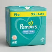 Chusteczki nawilżane - Pampers Fresh Clean chusteczki nawilżane 6x80 szt - miniaturka - grafika 1