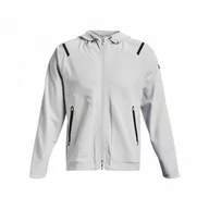 Kurtki męskie - Męska kurtka treningowa UNDER ARMOUR UA UNSTOPPABLE JACKET - biała - miniaturka - grafika 1