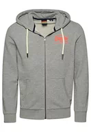 Bluzy męskie - Superdry Vintage VL Neon Ziphood Ub Bluza męska, Szary Marl, XL - miniaturka - grafika 1