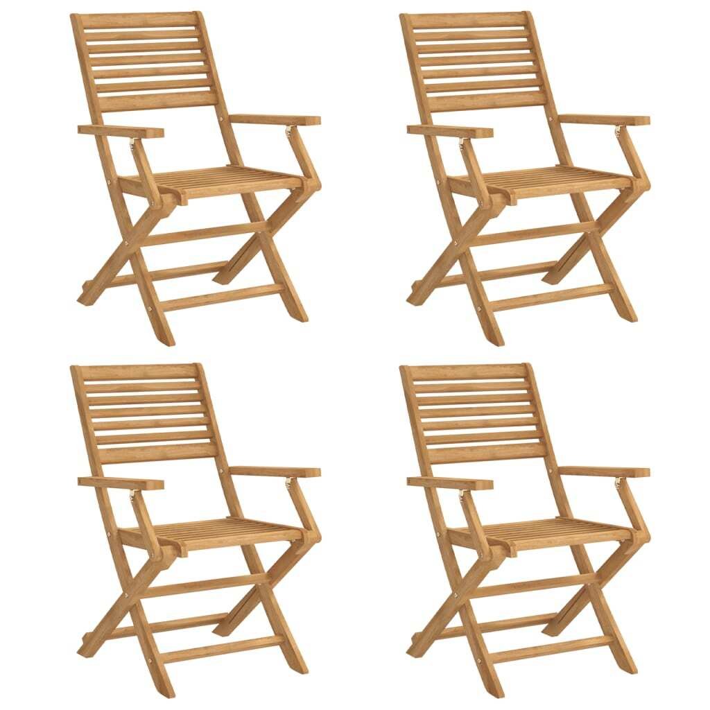 vidaXL Krzesła ogrodowe 4 szt. Składane 54,5x61,5x86,5cm lite drewno akacjowe