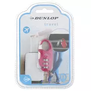 Kłódki - Dunlop Różowa Kłódka z szyfrem zabezpieczająca bagaż - miniaturka - grafika 1