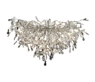 Lampy sufitowe - Kryształowy żyrandol natynkowy 12xG9/40W/230V chrom - miniaturka - grafika 1