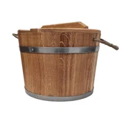 Sauny - Wiaderko drewniane dębowe do sauny 10l - miniaturka - grafika 1