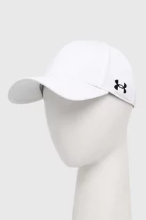 Czapki męskie - Under Armour czapka z daszkiem kolor biały gładka - grafika 1