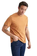 Koszulki męskie - DeFacto T-shirt męski, beżowy, XL - miniaturka - grafika 1