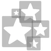 Szablony malarskie - Szablony Malarskie Wielokrotne 5 szt. / Gwiazdki 2 - miniaturka - grafika 1