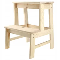 Taborety i hokery - KADAX TABORET STOŁEK DREWNIANY PODEST KUCHENNY SOLIDNY 50 cm - miniaturka - grafika 1