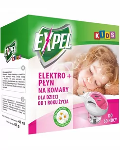 Expel Kids Elektro + płyn na komary 60nocy - Zwalczanie i odstraszanie szkodników - miniaturka - grafika 1