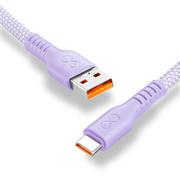 Kable USB - Kabel USBA-USBC eXc IMMORTAL, 2.0m, liliowy - miniaturka - grafika 1