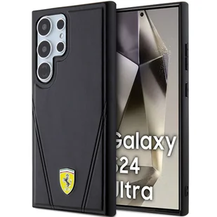 Ferrari FEHMS24LP3BAK S24 Ultra S928 czarny/black hardcase Hot Stamp V Lines MagSafe - Etui i futerały do telefonów - miniaturka - grafika 5
