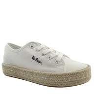 Trampki damskie - Lee Cooper LCW-25-44-3217L damskie trampki espadryle białe - miniaturka - grafika 1