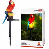 Lampy ogrodowe - Lampa ogrodowa solarna LED Papuga z czujnik zmierzchu SuperLED - miniaturka - grafika 1
