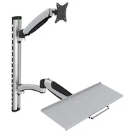 Inne akcesoria audio-wideo - Digitus Ramię naścienne pojedyncze 1xLCD + klawiatura max 27" i 8kg uchylno-obrotowe 360° PIVOT AKDGAVM00150 - miniaturka - grafika 1