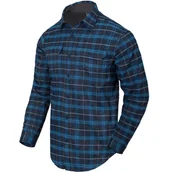Koszule męskie - Koszula Helikon Greyman Shirt - Blue Stonework Plaid - miniaturka - grafika 1
