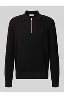 Swetry męskie - Sweter z dzianiny o kroju regular fit z efektem wafla - Lacoste - miniaturka - grafika 1