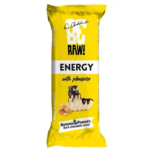 BeRaw Baton banan i orzechy w czekoladzie BeRaw Energy "Banana&Nuts" Purella, 40g - Orzechy i nasiona - miniaturka - grafika 1