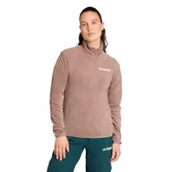 Odzież trekkingowa damska - adidas Polar Multi Essentials JM3119 Beżowy Regular Fit - miniaturka - grafika 1