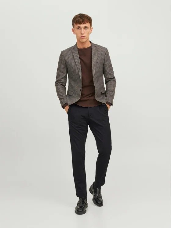 JACK&JONES SPODNIE MĘSKIE ELEGANCKIE CZARNE 32/32 17AA