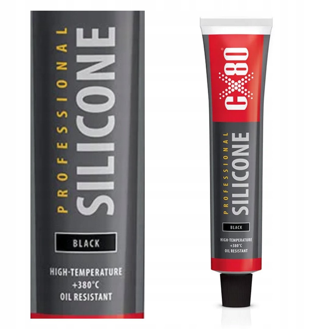 CX-80 Silikon Wysokotemperaturowy Czarny 80ML