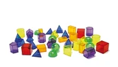 Zabawki sensoryczne - Zestaw Transparentnych Brył Geometrycznych - miniaturka - grafika 1