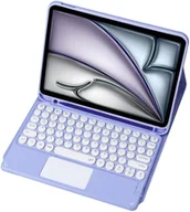 Etui do tabletów - Etui z klawiaturą Bluetooth touchpad do iPad Air 13 Gen6 Fioletowe - miniaturka - grafika 1