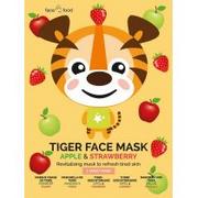 Maseczki do twarzy - 7th Heaven 7TH HEAVEN_Face Food Tiger Face Mask rewitalizująca maseczka odświeżająca w płachcie do skóry zmęczonej Apple &amp Strawberry 1sz - miniaturka - grafika 1