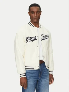 Guess Jeans Kurtka bomber M5RL54 WHAA2 Beżowy Regular Fit - Kurtki męskie - miniaturka - grafika 1