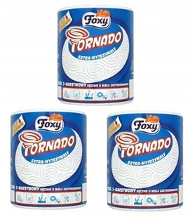 Ręcznik papierowy Foxy Tornado 3-warstwowy (1 rolka) x 3 sztuki - Ręczniki - miniaturka - grafika 1