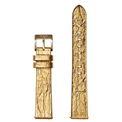 Paski - Nixon Pineapple wymienny pasek do zegarków z odstępem 16 mm z wegańskiej skóry ananasowej w kolorze złota folia z zapięciem ze stali nierdzewnej i oczkiem na rękę, BA002-3426-00, złota folia, 16mm - miniaturka - grafika 1