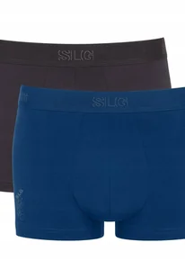 SLOGGI BOKSERKI SLOGGI SLG TRUNK 2PACK 2 szt. XL GRAFITOWY-GRANATOWY - Majtki męskie - miniaturka - grafika 1