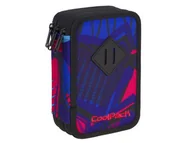 Piórniki - CoolPack Potrójny piórnik z wyposażeniem Jumper 3 CRAZY PINK ABSTRACT A446 - miniaturka - grafika 1