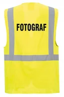 Odzież robocza - Kamizelka odblaskowa FOTOGRAF - kieszenie, nadruk, rozmiar M - miniaturka - grafika 1