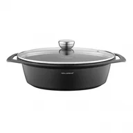 Brytfanny - Brytfanna aluminiowa chef owalna z/p 33,5x25x9,8cm 3,8l ks kod: 1II-BRY-3325 - miniaturka - grafika 1