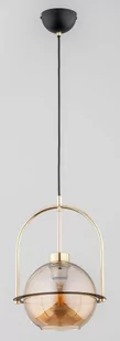 Leria D25 lampa wisząca 1xE27 czarna/złota 61285 - Lampy sufitowe - miniaturka - grafika 1