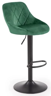 Zielone tapicerowane krzesło barowe z oparciem B8-Z86 - Taborety i hokery - miniaturka - grafika 1