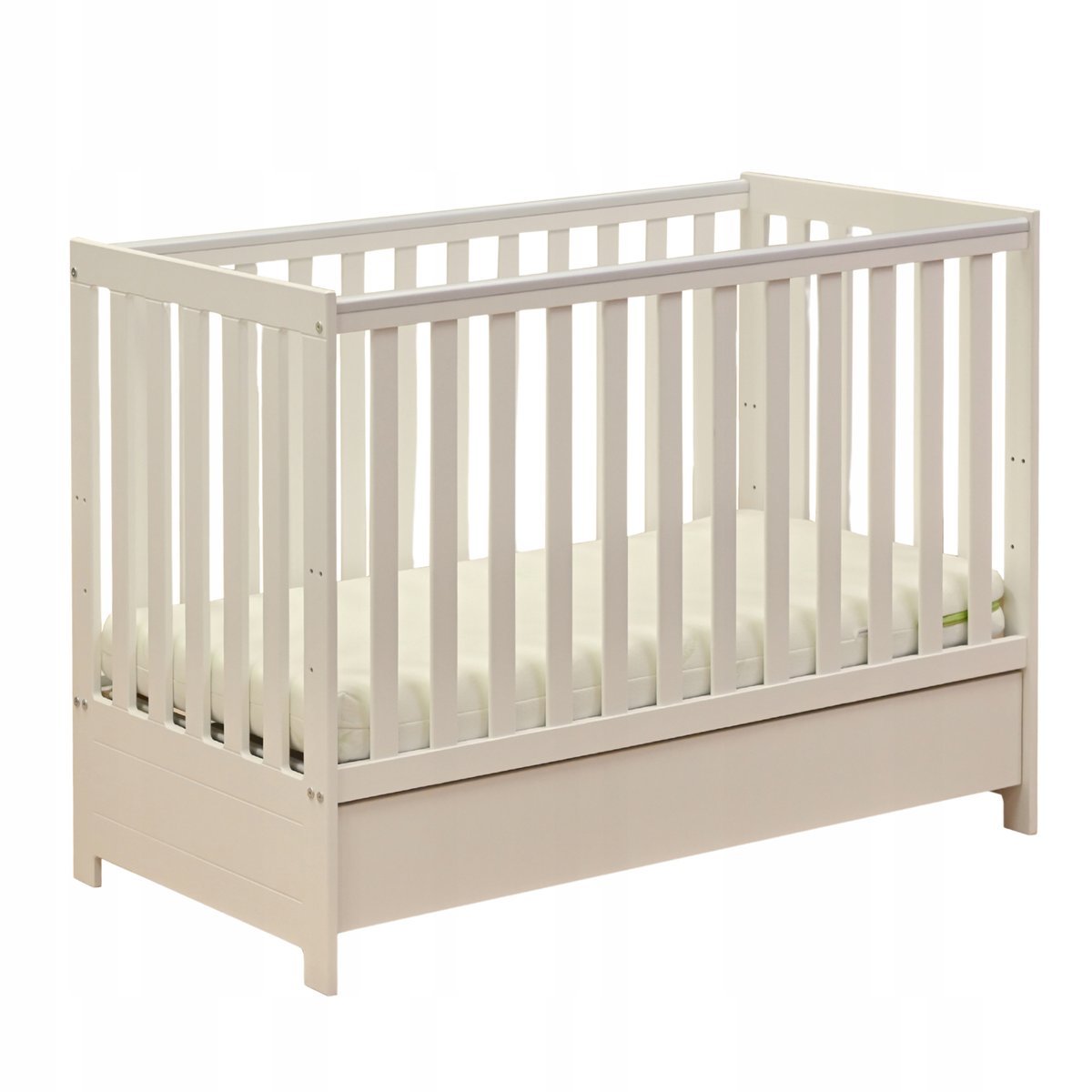 Łóżeczko JANEK KASZMIR tapczanik szuflada gryzaki szerokie szczeble