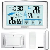 Stacje pogodowe - Stacja Pogodowa Pogody Termometr Zewnętrzny Higrometr Zegar Czujnik - miniaturka - grafika 1