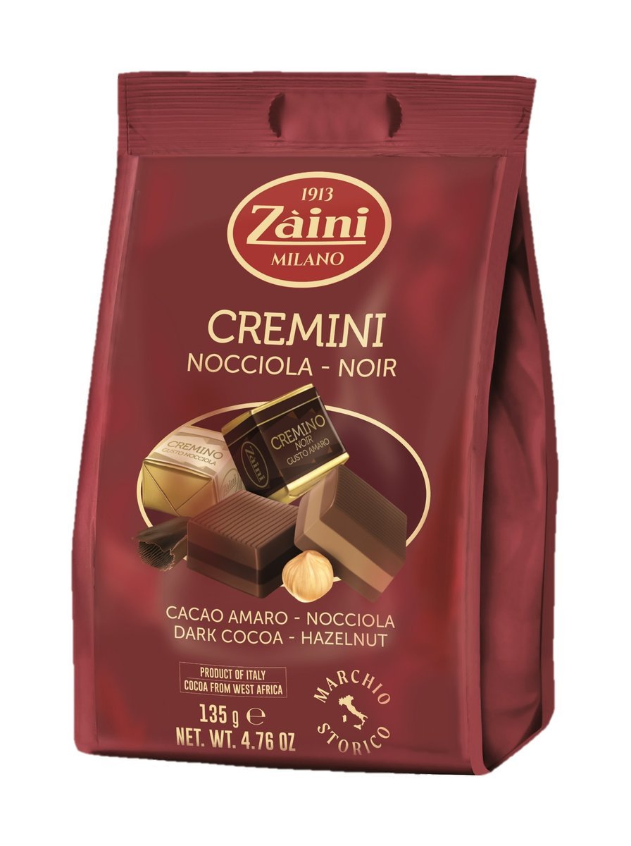 ZAINI CREMINI PYSZNE WŁOSKIE PRALINY Z MASĄ ORZECHOWO-CZEKOLADOWĄ 135G NA PREZENT