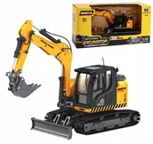 Samochody i pojazdy dla dzieci - KOPARKA GĄSIENICOWA METALOWA 1:50 HUINA 1726 MASZYNY BUDOWLANE - miniaturka - grafika 1