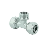 Łączniki, trójniki, kształtki - Trójnik Pex skręcany 20 x 3/4 gwint zewnętrzny - miniaturka - grafika 1