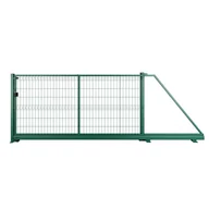 Ogrodzenia - Naterial Brama przesuwna Modus 3x1.5 m prawa zielona - miniaturka - grafika 1