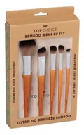 Pędzle do makijażu - Top Choice Zestaw Komplet Set 5 Pędzli Bamboo - miniaturka - grafika 1