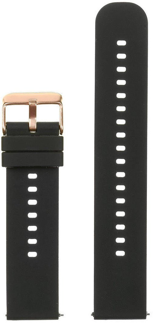 Pacific Pasek gumowy do zegarka U27 - czarny/rosegold - 22mm