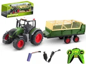 Samochody i pojazdy dla dzieci - Traktor Z Przyczepą R/C Ładowanie Usb - miniaturka - grafika 1